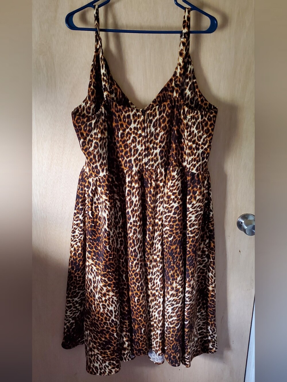 Vixen by Micheline Pitt Vintage Leopard Print Ingenue Dress, Size 3X GUC - Picture 3 of 9